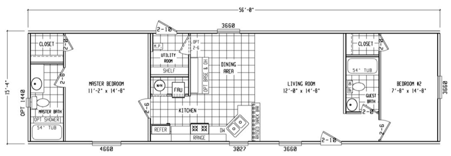 Bracken Bracken mobile home floor plan single wide