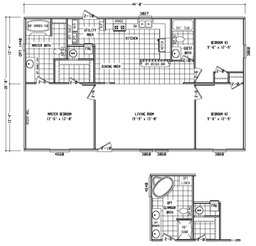 Elmendorf Elmendorf mobile home floor plan is a double wide