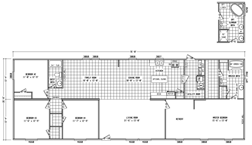 Harland Harland Mobile home floor plan double wide