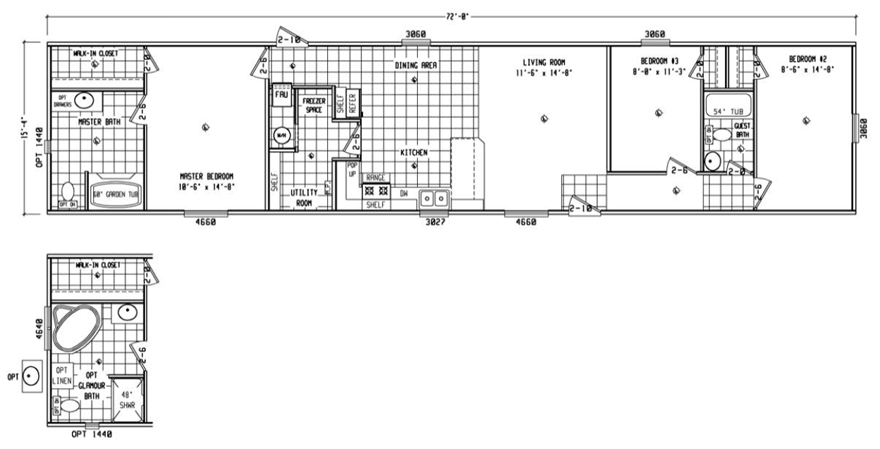 McQueeney McQueeney mobile home floor plan single wide home