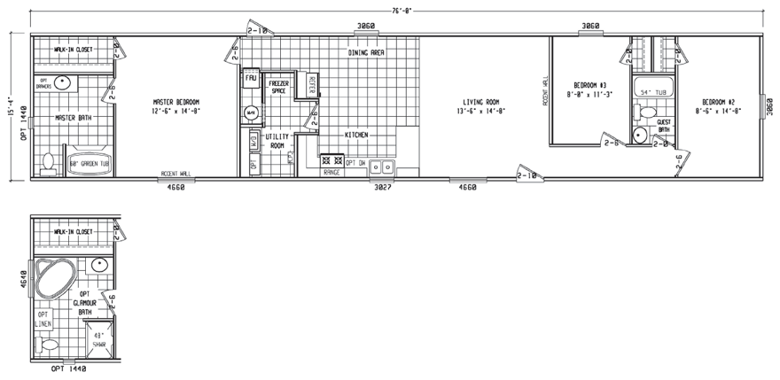 Windcrest Windcrest mobile home single wide floor plan